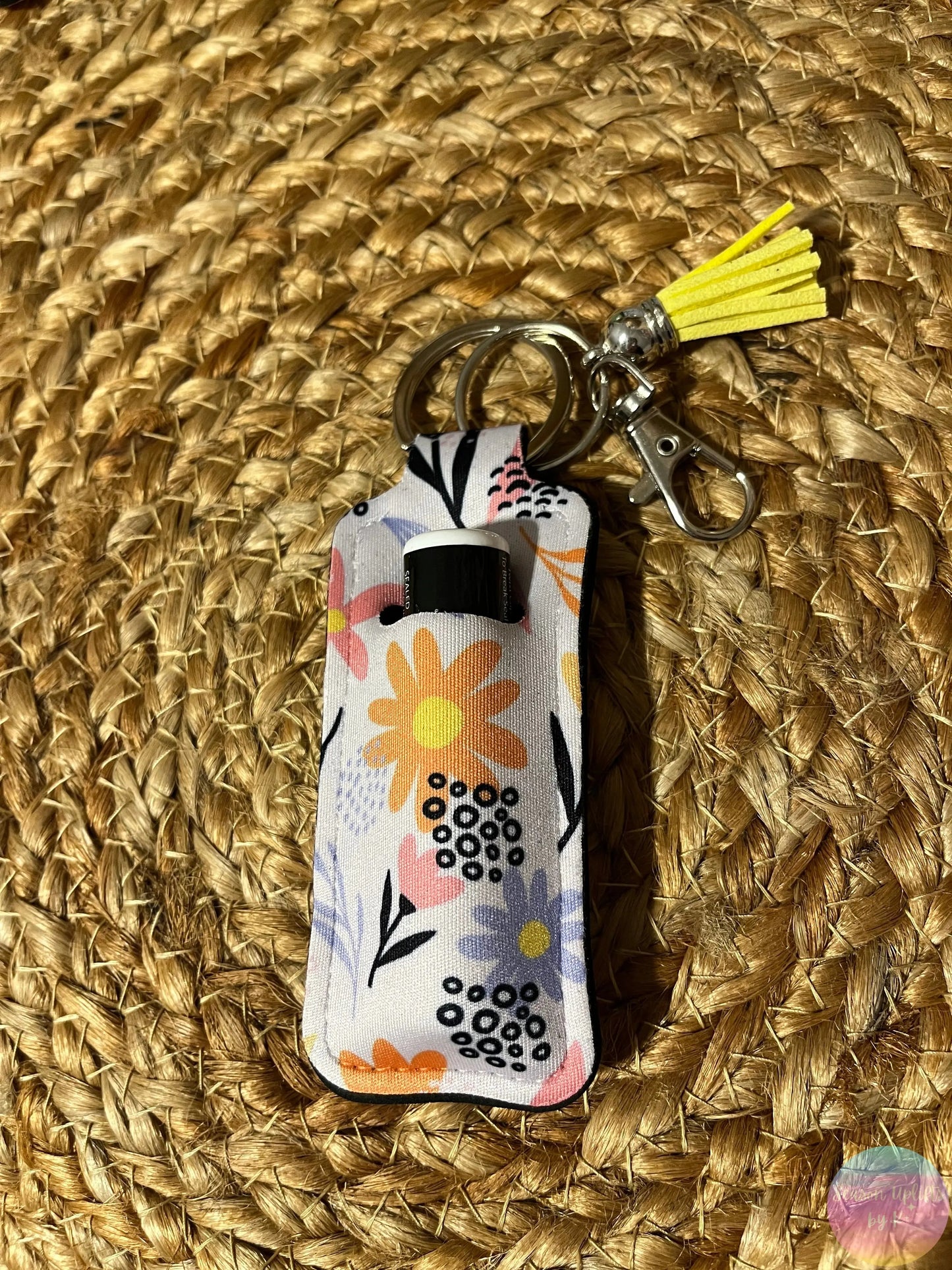 Wildflower Whispers Chapstick Holder Keychain Season Uplifts by K