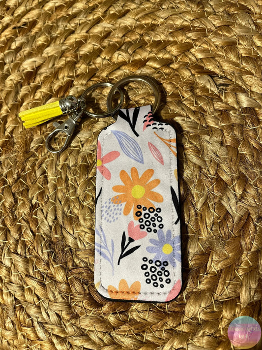 Wildflower Whispers Chapstick Holder Keychain Season Uplifts by K