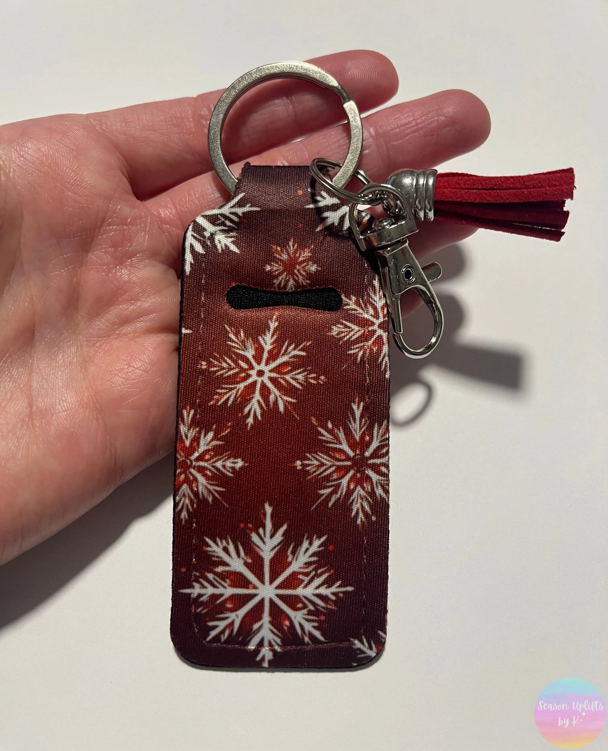 Winter Wonderland Chapstick Holder Keychain Season Uplifts by K