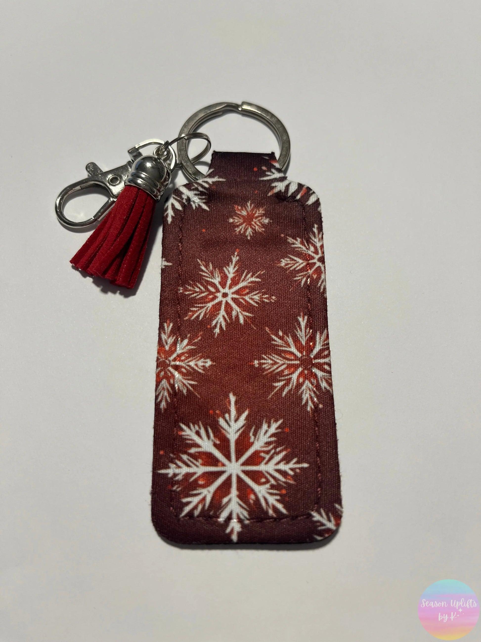 Winter Wonderland Chapstick Holder Keychain Season Uplifts by K