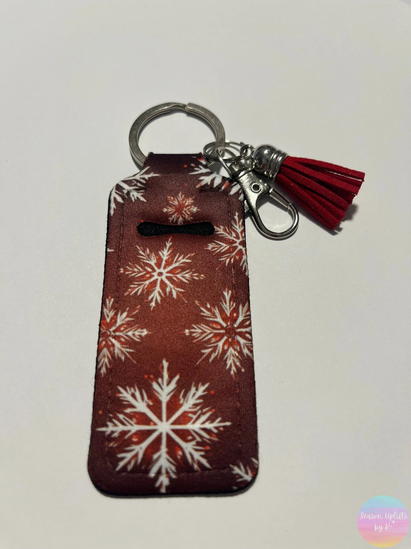 Winter Wonderland Chapstick Holder Keychain Season Uplifts by K